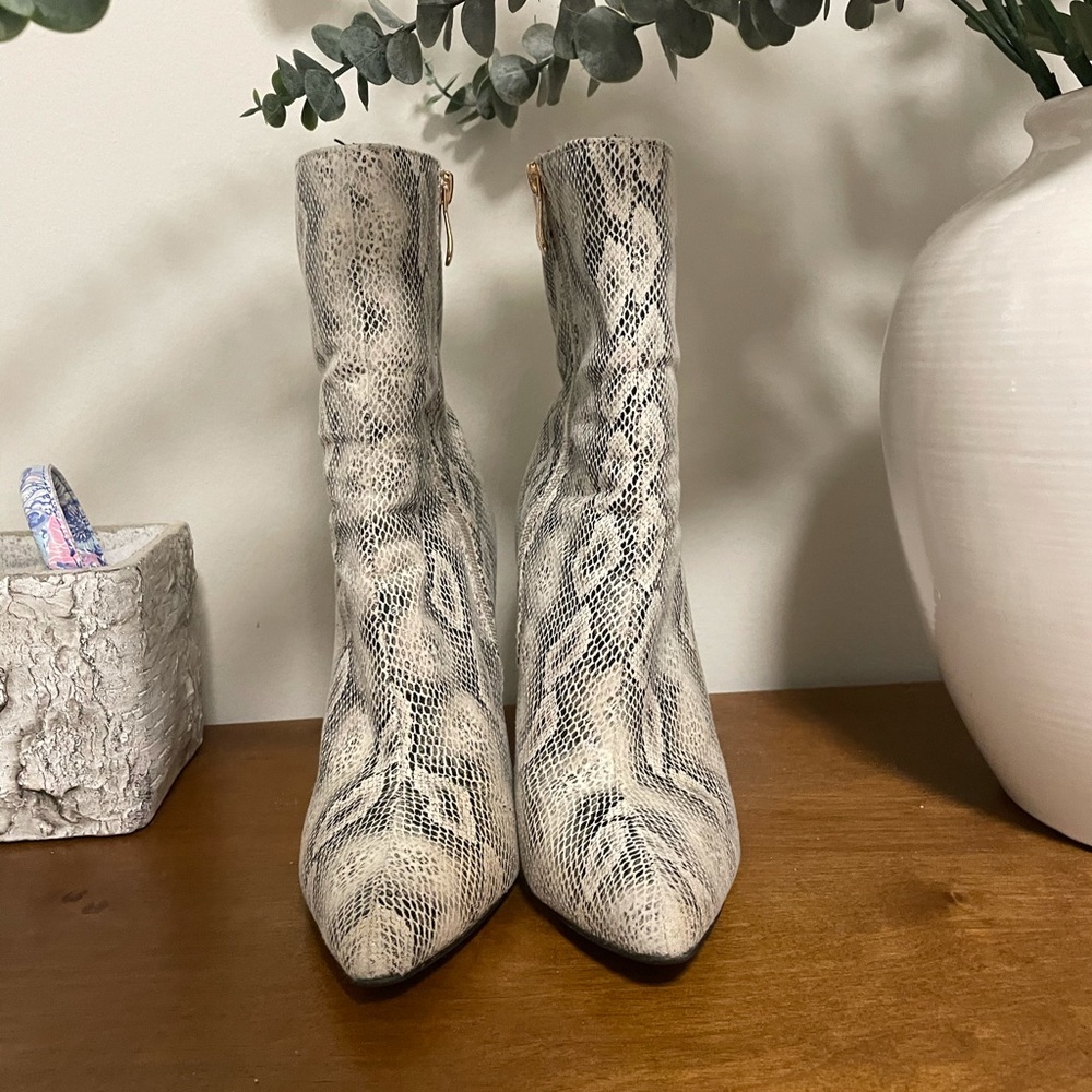 Snakeskin Sock Booties